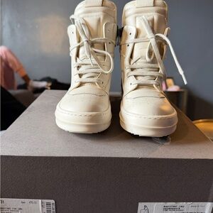 Rick Owens Cream Kids Sneakers